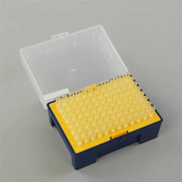 200ul sariq Universal Gilson universal bir martalik mikro pipet uchi