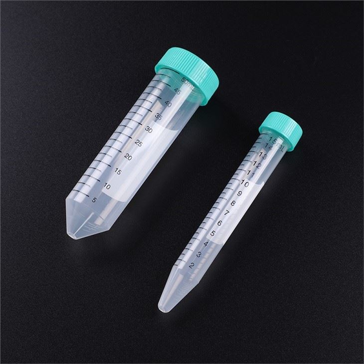 Laboratoriya plastmassasi 1,5 ml 2ml 5ml 7ml 10ml 15ml 50ml konusli lochin santrifüjli vintli qopqoqli quvur