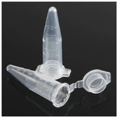 1,5 ml oddiy laboratoriya mikro plastik Rna Dna bepul sovutgichli sinov naychasi santrifüj naychasi konus bilan