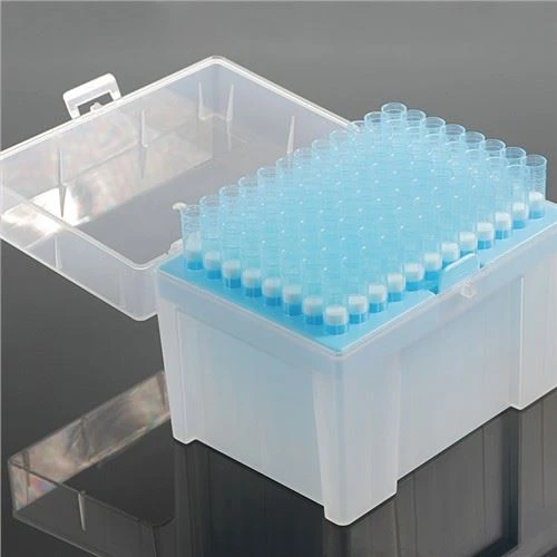Bir martali ishlatiladigan uchi 10 20 50 100 200 1000 1250ul sumkali qutili uchi laboratoriya koʻp funksiyali plastik mikro filtrli pipetka uchlari qutisi