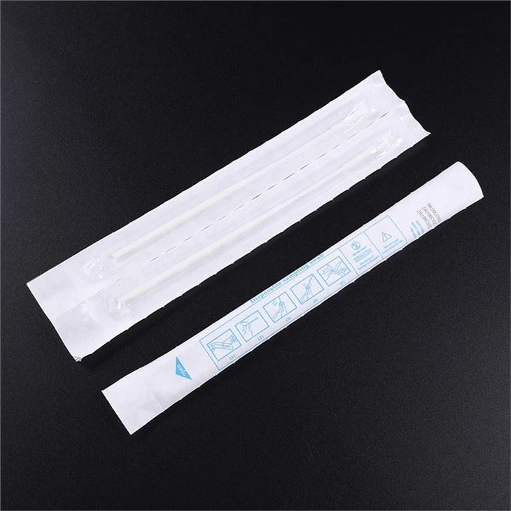 Sterile Nasopharyngeal Nasal Flock Swab With Plastic Stick